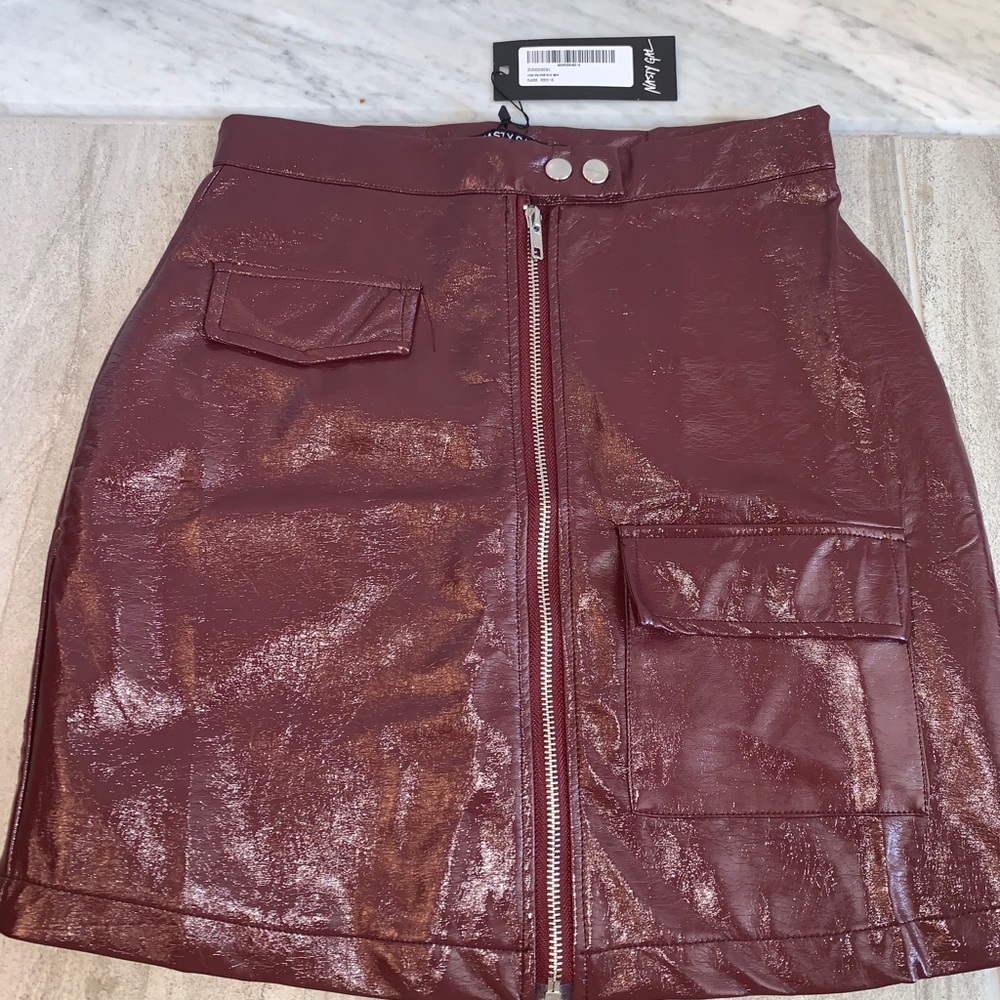 Nasty Gal leather skirt - never worn! Size US 2